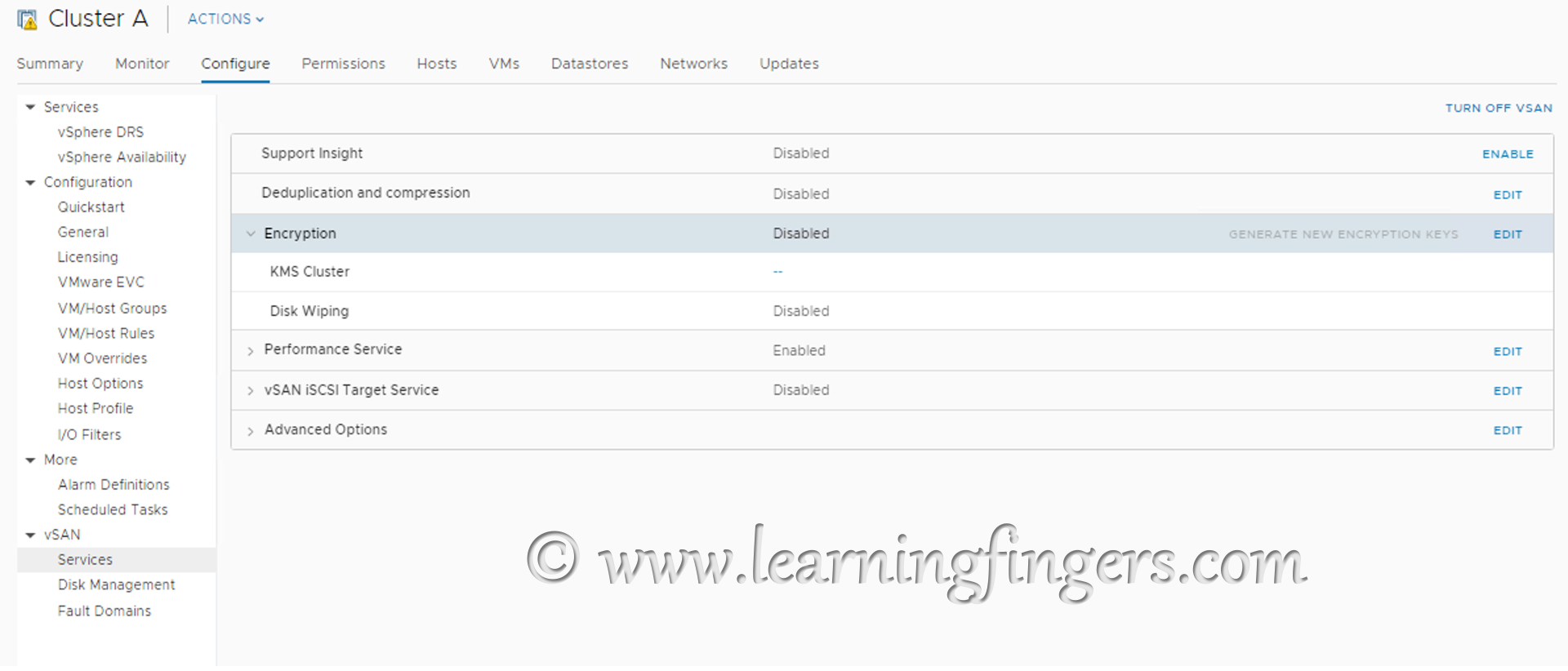 Replacing vCenter Server when vSAN Encryption is configured (76306)